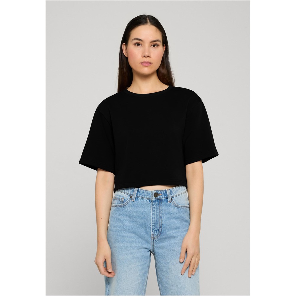 Urban Classics - Light Terry Cropped Crop top - Noir